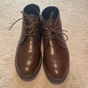 Hawke & Co Brown Chukka Boots with Leather Finish